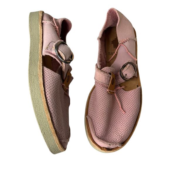 Satorisan Women's Shoe Size 37 6 6.5 Benirras Pink Microperforated Rustic Hippie - Picture 2 of 9